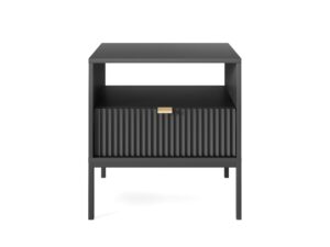 Stolik Nocny Sivas Szarość, Czerń i Biel