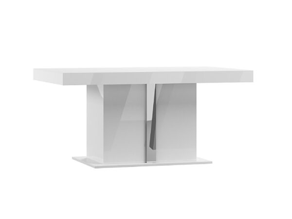 Nowoczesny biały stół do jadalni na wysoki połysk