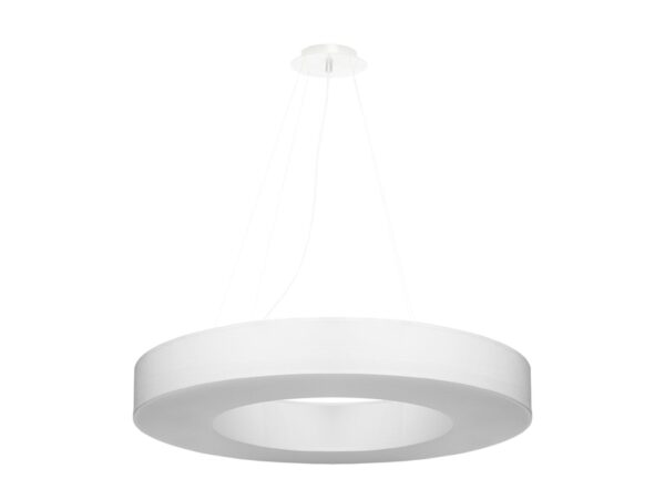 Lampa wisząca w kolorze białym – pierścień świetlny