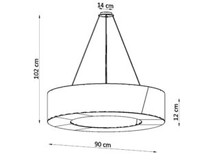 miniaturka Nowoczesny i Minimalistyczny Żyrandol SPARK SLIM 90
