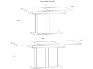 miniaturka Stół IRFAN Rozkładany 140×90 cm