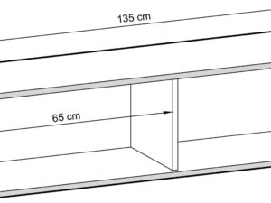 miniaturka Szafka RTV Teyser Mocowania Ścienne 135cm