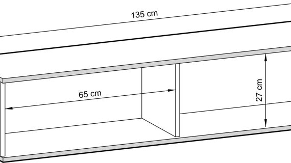 miniaturka Szafka RTV Teyser Mocowania Ścienne 135cm
