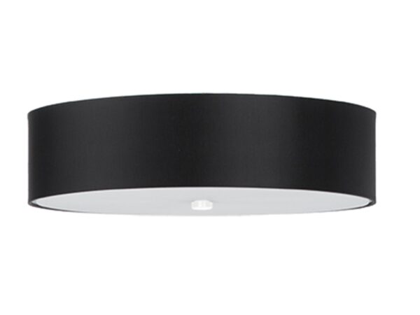 Lampa sufitowa czarna z białym spodem, styl nowoczesny