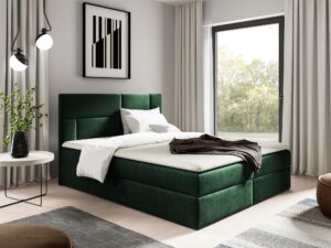 miniaturka Kontynentalne Łóżko Cavallo z Czarną Tapicerką