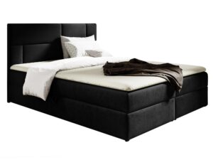 miniaturka Kontynentalne Łóżko Cavallo z Czarną Tapicerką