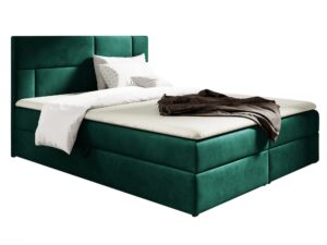 miniaturka Kontynentalne Łóżko Cavallo z Czarną Tapicerką