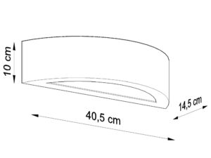 miniaturka Owalny Kinkiet Ceramiczny Elegancki LUCIDO