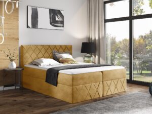 miniaturka Łóżko ZENITH LUX z Wysokim Tapicerowanym Zagłówkiem