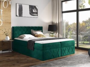 miniaturka Łóżko ZENITH LUX z Wysokim Tapicerowanym Zagłówkiem