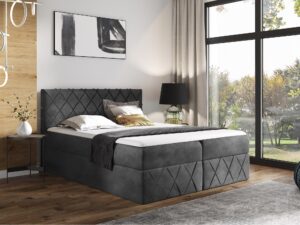 miniaturka Łóżko ZENITH LUX z Wysokim Tapicerowanym Zagłówkiem