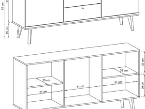 miniaturka Komoda Orys Biel i Dąb Riviera Luksusowa