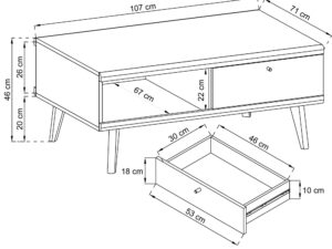 miniaturka Ława Orys 107cm Idealna do Salonu