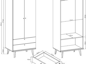 miniaturka Szafa Orys 80cm Skandynawska Prostota
