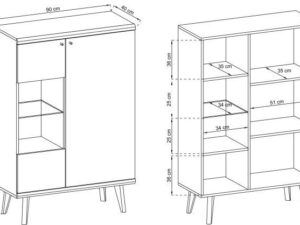 miniaturka Witryna Orys 90cm Nowoczesny Design