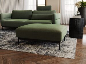 miniaturka Pufa ELLIZA Elegancja na Czarnych Nóżkach