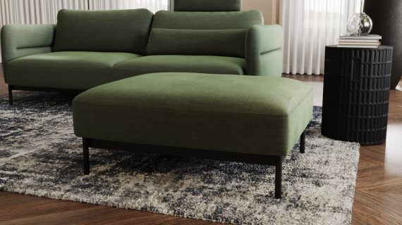 miniaturka Pufa ELLIZA Elegancja na Czarnych Nóżkach