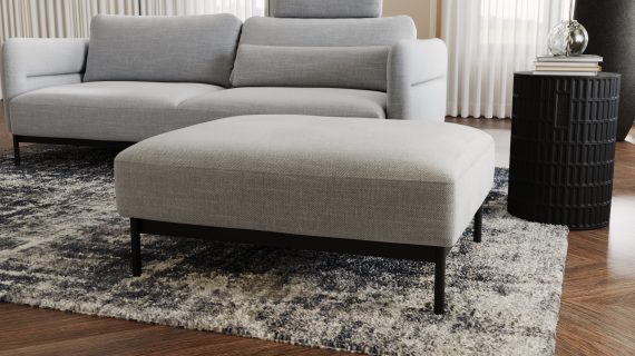 miniaturka Pufa ELLIZA Elegancja na Czarnych Nóżkach