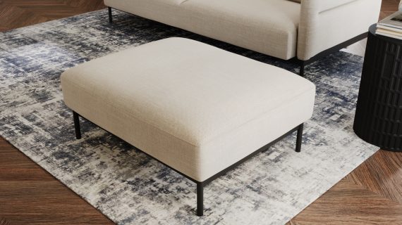 miniaturka Pufa ELLIZA Elegancja na Czarnych Nóżkach