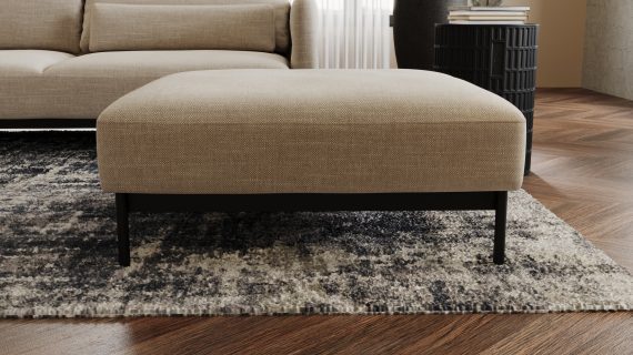 miniaturka Pufa ELLIZA Elegancja na Czarnych Nóżkach