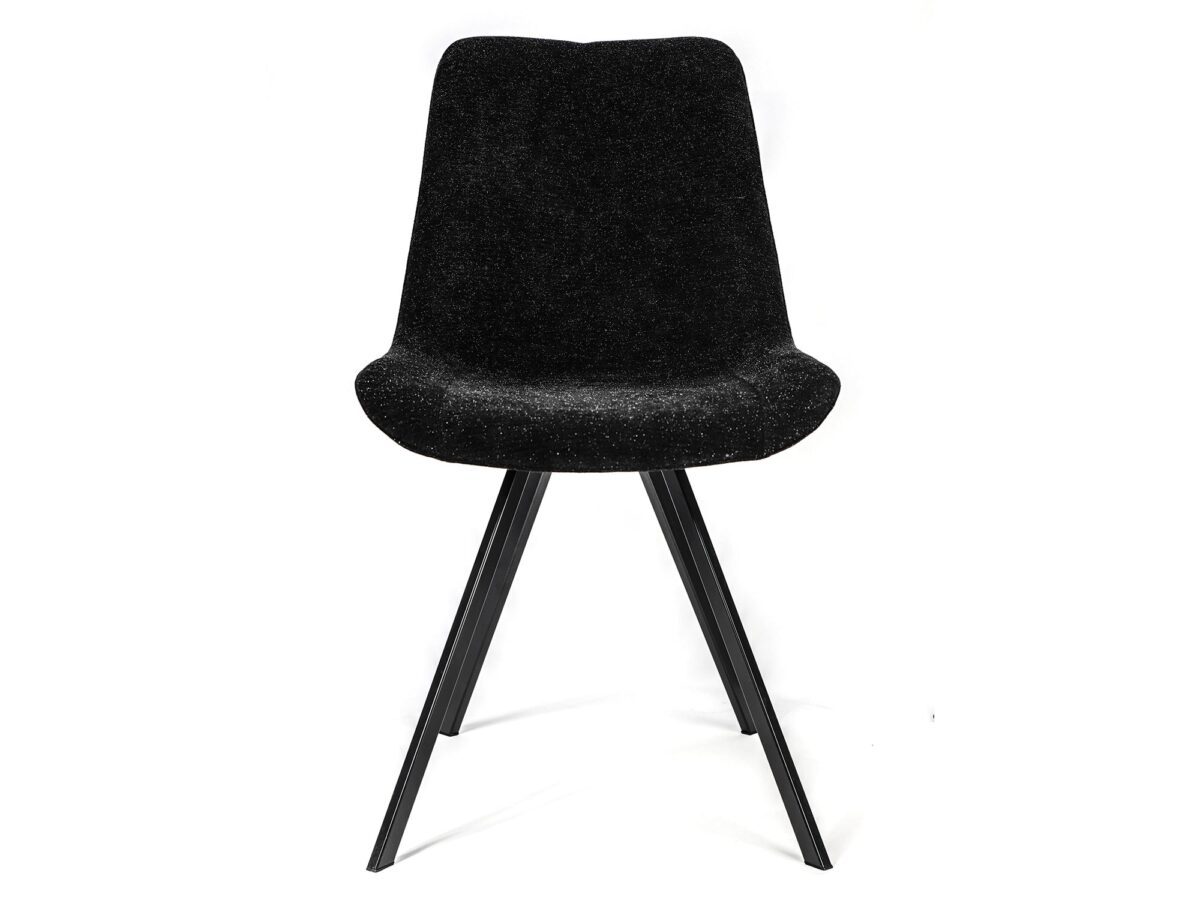 Klasyczne Krzesło Tapicerowane Czarne KELSO 2