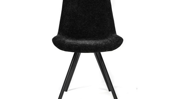 Klasyczne Krzesło Tapicerowane Czarne KELSO 2