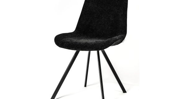 miniaturka Klasyczne Krzesło Tapicerowane Czarne KELSO 2