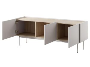 miniaturka Szafka RTV Ceka 144cm Kaszmir i Cegła Nowoczesny Wyraz