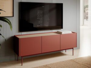 miniaturka Szafka RTV Ceka 144cm Kaszmir i Cegła Nowoczesny Wyraz