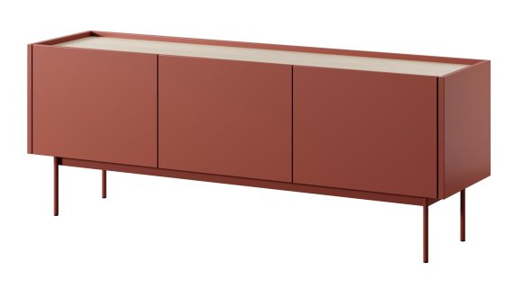 Szafka RTV Ceka 144cm Kaszmir i Cegła Nowoczesny Wyraz