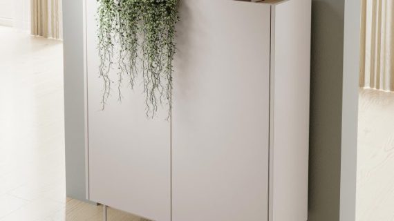 miniaturka Komoda Ceka 97cm Odcienie Kaszmir i Cegła Nowoczesność