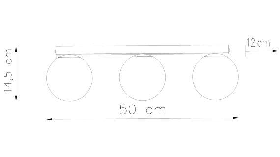 miniaturka Plafon 3-punktowy YUCCA styl skandynawski