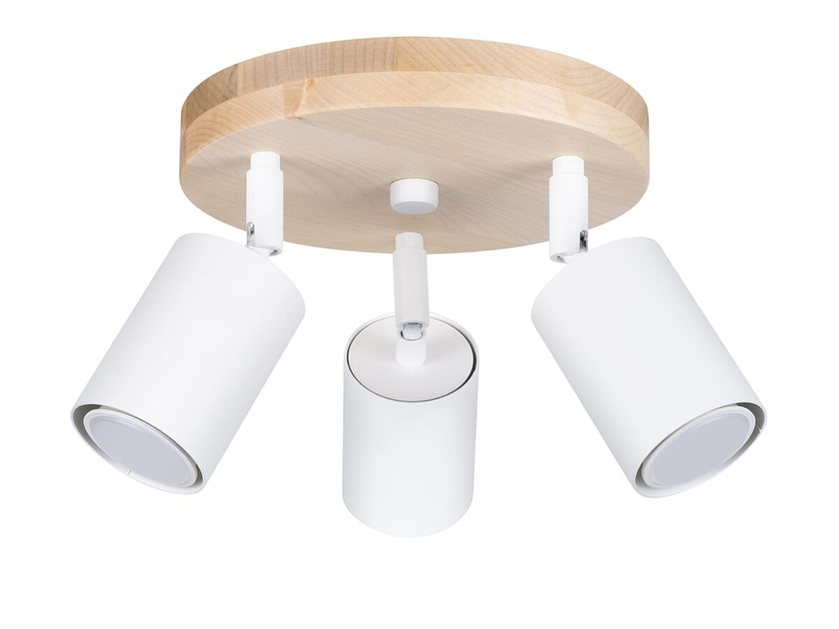 Plafon Minimalistyczny Biały i Czarny CLARIS 3P