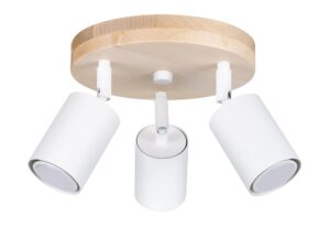 Plafon Minimalistyczny Biały i Czarny CLARIS 3P