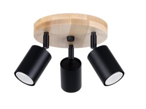 miniaturka Plafon Minimalistyczny Biały i Czarny CLARIS 3P