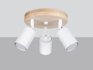 miniaturka Plafon Minimalistyczny Biały i Czarny CLARIS 3P