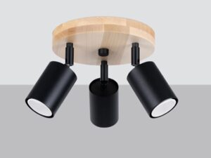 miniaturka Plafon Minimalistyczny Biały i Czarny CLARIS 3P