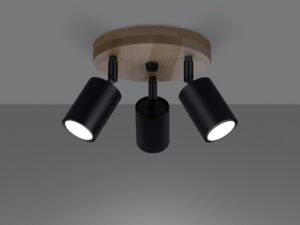 miniaturka Plafon Minimalistyczny Biały i Czarny CLARIS 3P