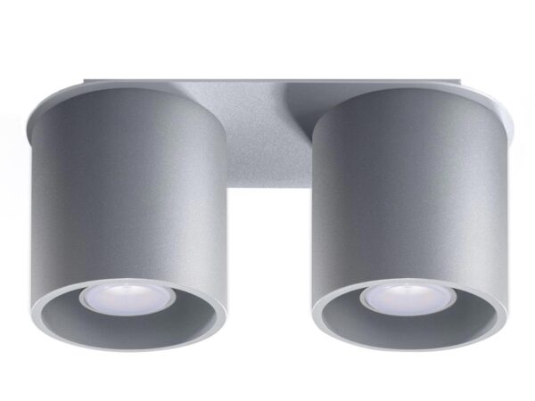 Grafitowa lampa sufitowa podwójna, styl nowoczesny i elegancki