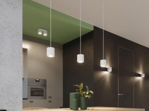 miniaturka Plafon OCEANUS 2 w Eleganckiej Palecie Czerni Szarości i Bieli