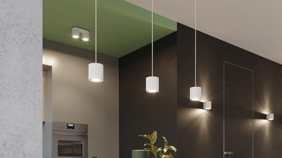 miniaturka Plafon OCEANUS 2 w Eleganckiej Palecie Czerni Szarości i Bieli