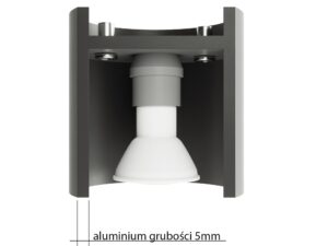 miniaturka Plafon OCEANUS 2 w Eleganckiej Palecie Czerni Szarości i Bieli