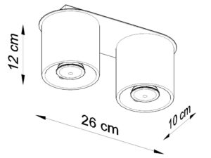 miniaturka Plafon OCEANUS 2 w Eleganckiej Palecie Czerni Szarości i Bieli