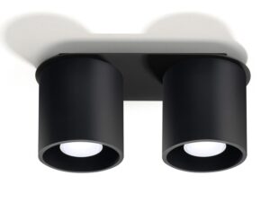 miniaturka Plafon OCEANUS 2 w Eleganckiej Palecie Czerni Szarości i Bieli