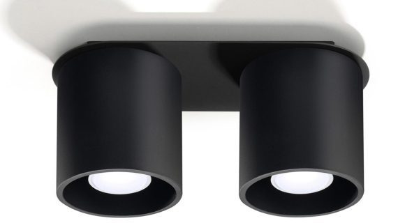 miniaturka Plafon OCEANUS 2 w Eleganckiej Palecie Czerni Szarości i Bieli