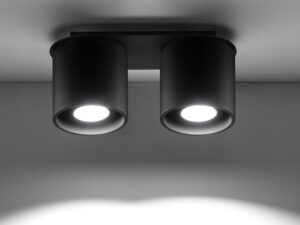 miniaturka Plafon OCEANUS 2 w Eleganckiej Palecie Czerni Szarości i Bieli