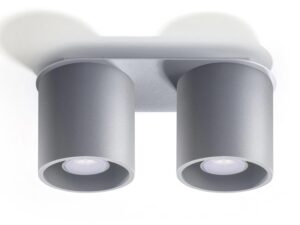 miniaturka Plafon OCEANUS 2 w Eleganckiej Palecie Czerni Szarości i Bieli