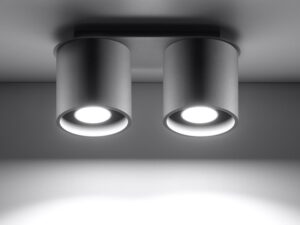 miniaturka Plafon OCEANUS 2 w Eleganckiej Palecie Czerni Szarości i Bieli