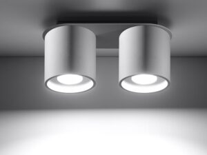 miniaturka Plafon OCEANUS 2 w Eleganckiej Palecie Czerni Szarości i Bieli