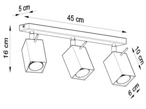 miniaturka Plafon Stalowy Styl Industrialny MELIA 3